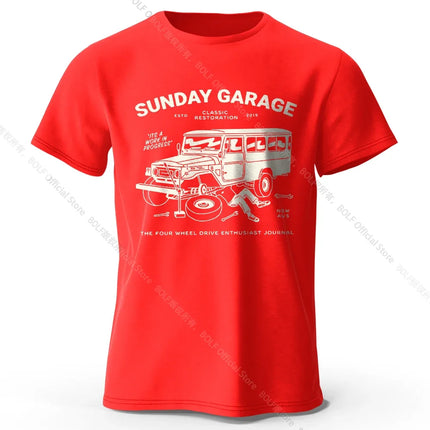 Retro Sketch Car T-Shirt 100% Premium Cotton Slim Fit Hand Drawn Classic Auto Tee for Men and Teens Motorhead Fashion
