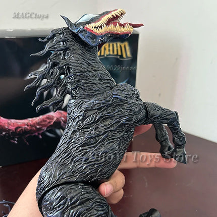 Venom The Last Dance: Venom Anime Action Figure Venom Horse Change Face Statue Model Toys Collectible Christmas Halloween Gifts