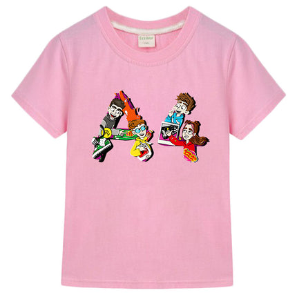 Футболка A4 TEAM Short Sleeve Children T Shirts Summer 100% Cotton Boy Girl vlad a4 Lamba Shirt Tops Casual y2k kids clothes