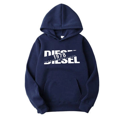 Men's hooded sweatshirt for autumn and winter warm and windproof comfortable long sleeved top jogging hooded sweatshirt
