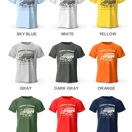 Retro Sketch Car T-Shirt 100% Premium Cotton Slim Fit Hand Drawn Classic Auto Tee for Men and Teens Motorhead Fashion