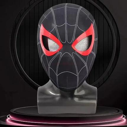 1:1 Marvel Spider Man Headgear Cosplay Moving Eyes Mask Spiderman Remote Control Elastic Mask Toys For Kids Halloween Gifts