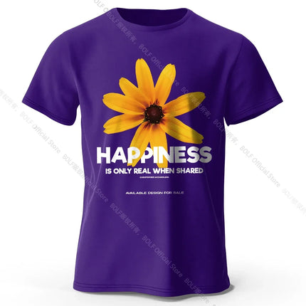 Autumn Chrysanthemum Print Tee 100% Cotton - Kawaii Floral Design Soft & Stylish Everyday Wear
