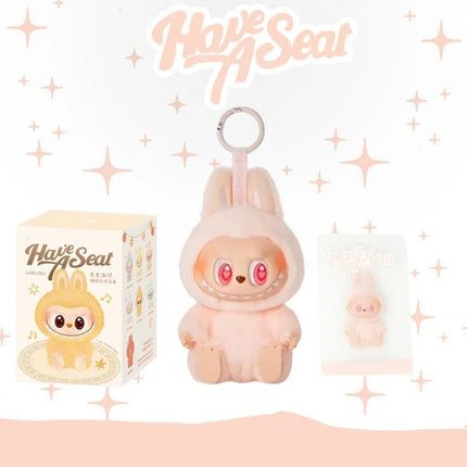 In Stock Hot Anime Figure Labubu Have A Seat Series PVC Pendant Doll Model Toy Kawaii Monster Replica Keychain Toy Birthday Gift