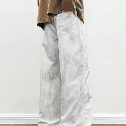 2025 Spring Summer Men's Sweatpants Korean Fashion Wide Leg Baggy Pants 8XL 7XL 6XL Plus Size Loose Straight Trousers Male
