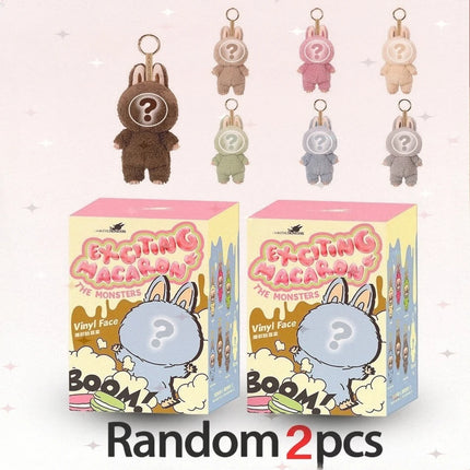 Kwaii Figure For Bubu V3 The Monster Blind Box Big Into Energey And Macaron Vinyl Face Base Serie Monster Keychain Surprise Gift