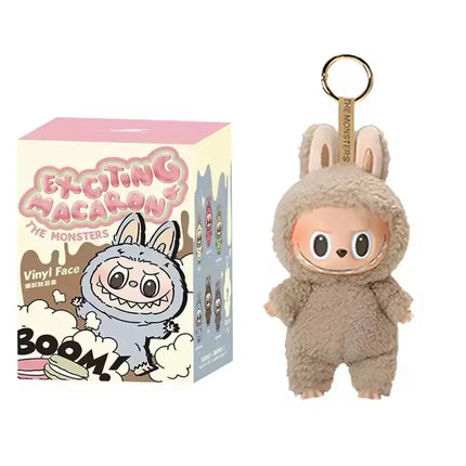 For Labubu Kawaii Monster V3 Blind Box Series PVC Labubu Macaron Pendant Doll Monster Keychain Birthday Christmas Gift