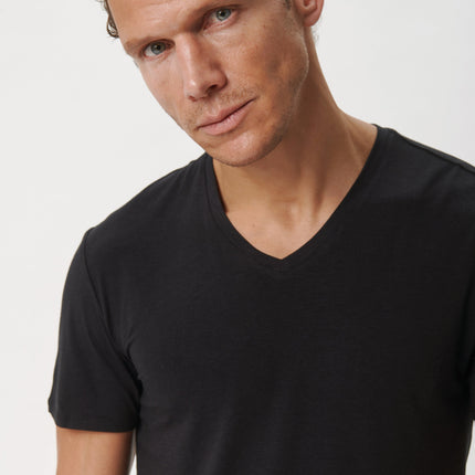2 stk Sorte slim fit v-hals bambus T-shirts