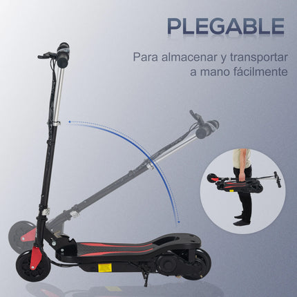 HOMCOM 82-93 cm adjustable 7-14 years old kids folding electric scooter
