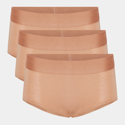 3 stk Tan bambus hipster trusser