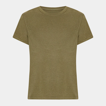 Oliven kortærmet bambus T-shirt