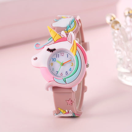 Cute Children's Unicorn Silicone Cartoon Watch Gift For Kids