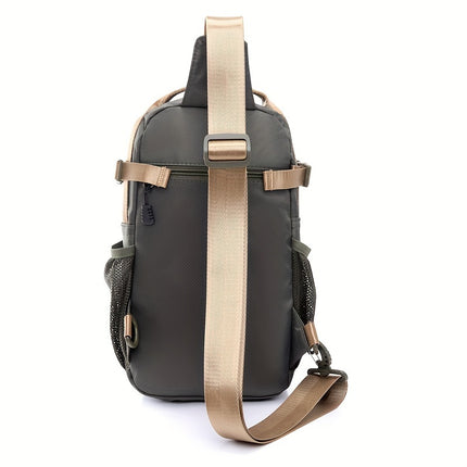 1pc Men's New Chest Bag, Casual Short-distance Travel Multifunctional Business Commuting Large Capacity Crossbody Bag