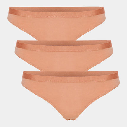 3 stk Tan bambus g-streng trusser