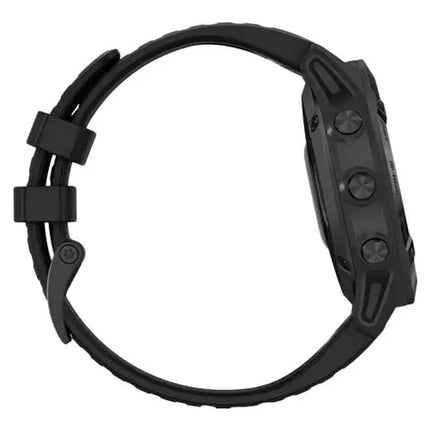 Garmin fenix 6 Pro - 47 mm - black - sports watch with band - silicone - black - wrist size: 125-208 mm - display 1.3" - 32 GB - Bluetooth, Wi-Fi, ANT+ - 60 g