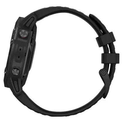 Garmin fenix 6 Pro - 47 mm - black - sports watch with band - silicone - black - wrist size: 125-208 mm - display 1.3" - 32 GB - Bluetooth, Wi-Fi, ANT+ - 60 g