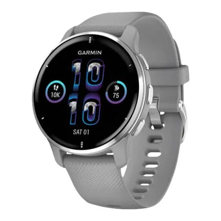 Garmin Venu 2 Plus - 43 mm - powder grey - sports watch with band - silicone - powder grey - wrist size: 125-190 mm - display 1.3" - Bluetooth, Wi-Fi, ANT+ - 51 g