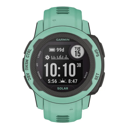 Garmin Instinct 2S Solar - 40 mm - neo-tropical - sports watch with band - silicone - wrist size: 112-180 mm - monochrome - 32 MB - Bluetooth, ANT+ - 43 g