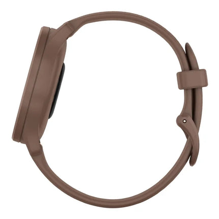 Garmin vívomove Sport - Cocoa with peach-gold accents - Smart watch with band - Silicone - Wrist size: 125-190mm - Monochrome - Bluetooth, ANT+ - 19g