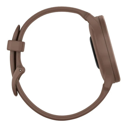 Garmin vívomove Sport - Cocoa with peach-gold accents - Smart watch with band - Silicone - Wrist size: 125-190mm - Monochrome - Bluetooth, ANT+ - 19g