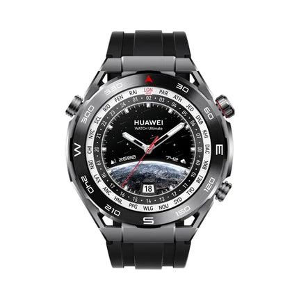 Huawei Watch Ultimate - Smart watch with strap - Hydrogenated Nitrile Butadiene Rubber (HNBR) - wrist size: 140-210 mm - display 1.5" - NFC, Bluetooth - 76 g - expedition black