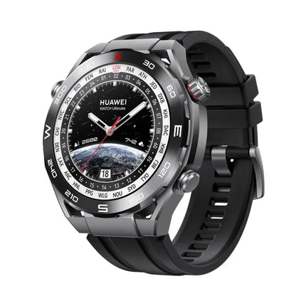 Huawei Watch Ultimate - Smart watch with strap - Hydrogenated Nitrile Butadiene Rubber (HNBR) - wrist size: 140-210 mm - display 1.5" - NFC, Bluetooth - 76 g - expedition black