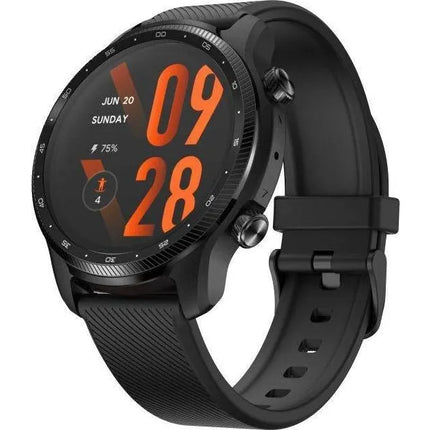 Mobvoi TicWatch Pro 3 - 47 mm - shade black - smart watch with band - silicone - display 1.4" - color/monochrome (double layer) - 8 GB - Wi-Fi, NFC, Bluetooth - 41.9 g