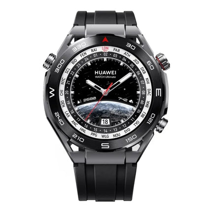 Huawei Watch Ultimate - Smart watch with strap - Hydrogenated Nitrile Butadiene Rubber (HNBR) - wrist size: 140-210 mm - display 1.5" - NFC, Bluetooth - 76 g - expedition black