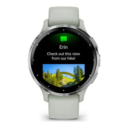Garmin Venu 3S - 41 mm - sage grey - smart watch with band - silicone - wrist size: 110-175 mm - display 1.2" - 8 GB - Bluetooth, Wi-Fi, ANT+ - 40 g