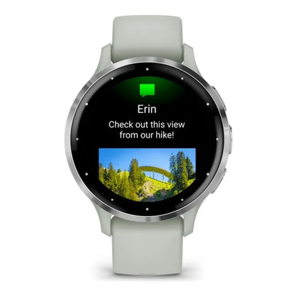 Garmin Venu 3S - 41 mm - sage grey - smart watch with band - silicone - wrist size: 110-175 mm - display 1.2" - 8 GB - Bluetooth, Wi-Fi, ANT+ - 40 g