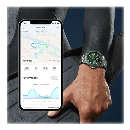 Withings ScanWatch Horizon - Special Edition - 43mm - Green - Hybrid Smartwatch with Oyster Metal Link Bracelet - Stainless Steel - Monochrome - Bluetooth - 76g
