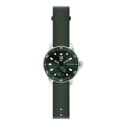Withings ScanWatch Horizon - Special Edition - 43mm - Green - Hybrid Smartwatch with Oyster Metal Link Bracelet - Stainless Steel - Monochrome - Bluetooth - 76g