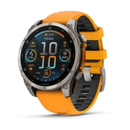 Garmin fenix 8, 3.56 cm (1.4"), AMOLED, Touchscreen, 32 GB, Wi-Fi, GPS (satellite)