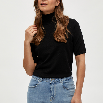 MSLima Roll Neck Knit - Sort
