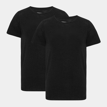 2 stk Sorte slim fit crew neck bambus T-shirts