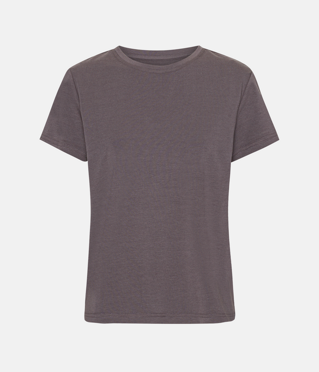 Brun kortærmet bambus t-shirt