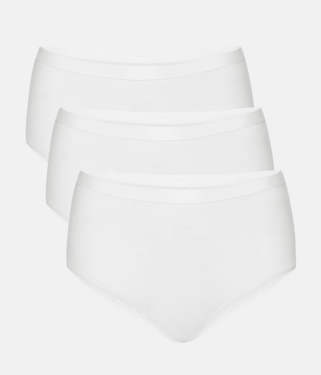 3 par hvide bambus maxi trusser