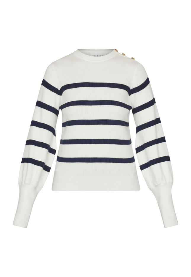 Hani-Stripe Bluse - Hvid