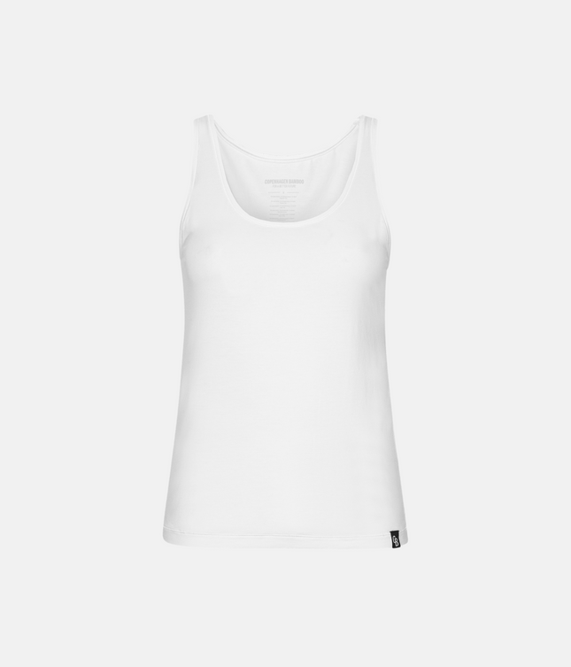 2 stk hvide bambus tank top
