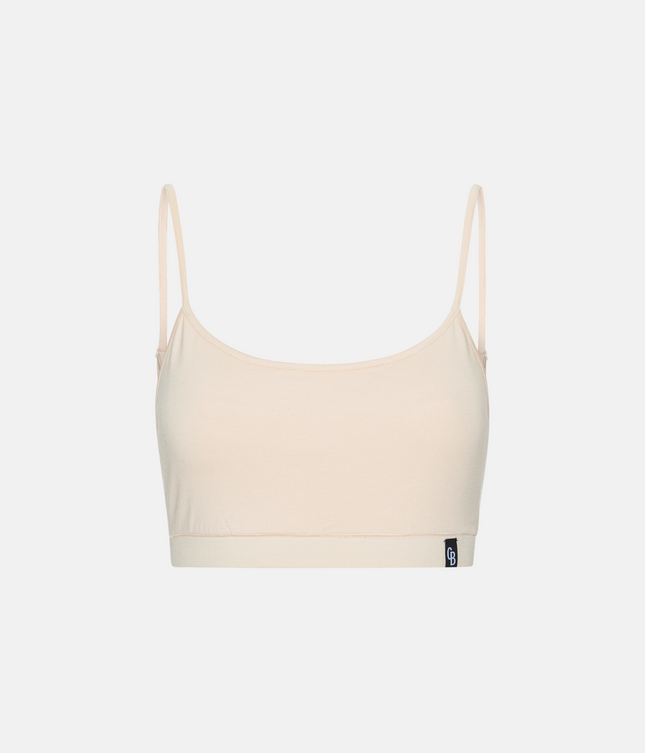 2 stk cream bambus Bh top med tynd strop