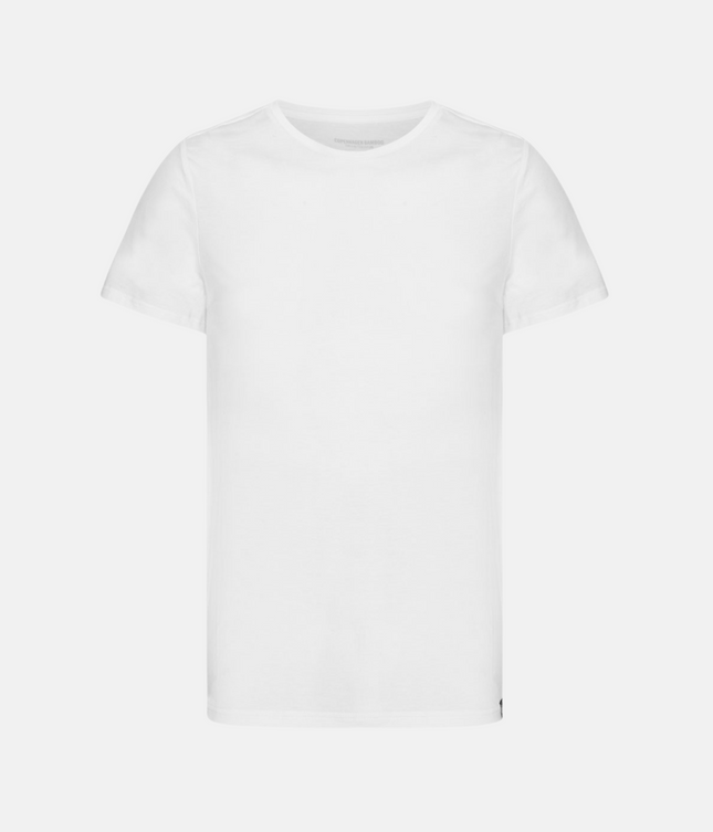 2 stk hvide slim fit crew neck bambus T-shirts