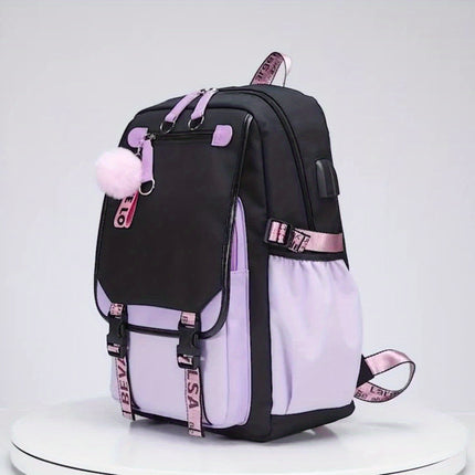 New Women's Backpack Large Capacity Leisure Personalized Travel Backpack Female Campus Ins Fashion Middle School Student School