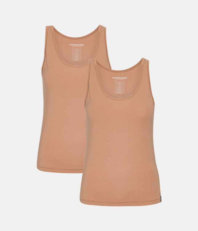 2 stk Tan Bambus Tank Top