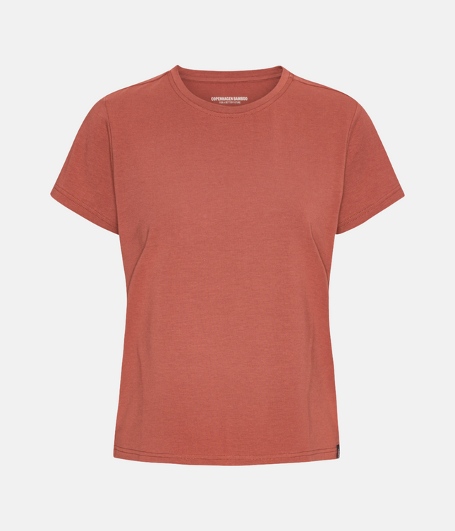 Terracotta kortærmet Bambus T-Shirt