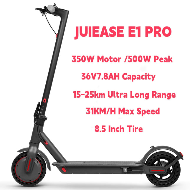 JUICEASE E1 Pro Electric Scooter 350W Motor 500W Peak Power Folding Electric Kick Scooter 36V7.8AH 25KM Ultra Long Rang EScooter