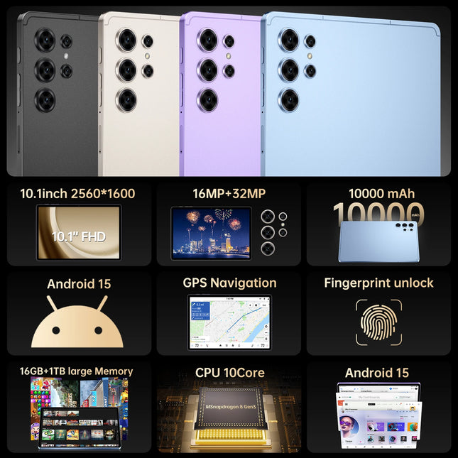 Tab 2025 New Xioami Pad 25 Pro Tablet 10.1 inch Android 15 Global 16GB+1TB 10000mah HD Screen Tab tablets PC 5G Dual SIM WIFI