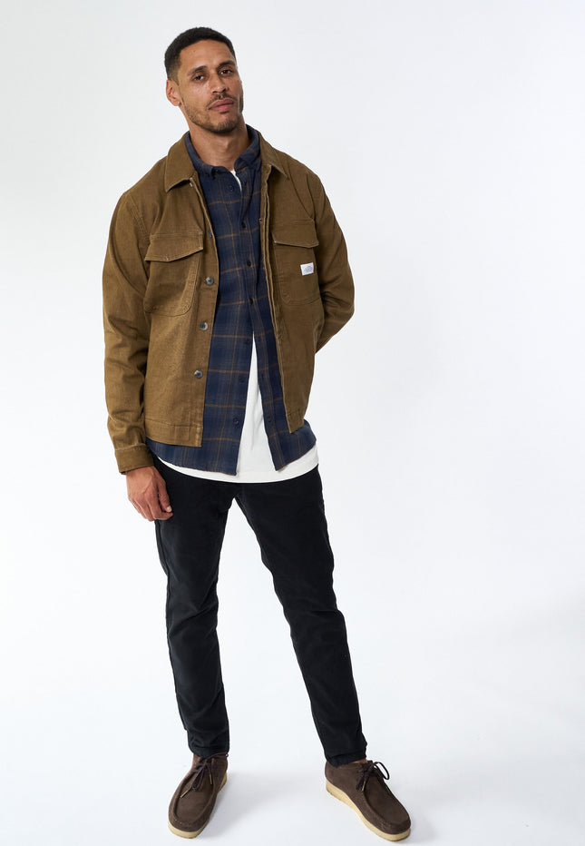 Baton Jacket - Brown Denim