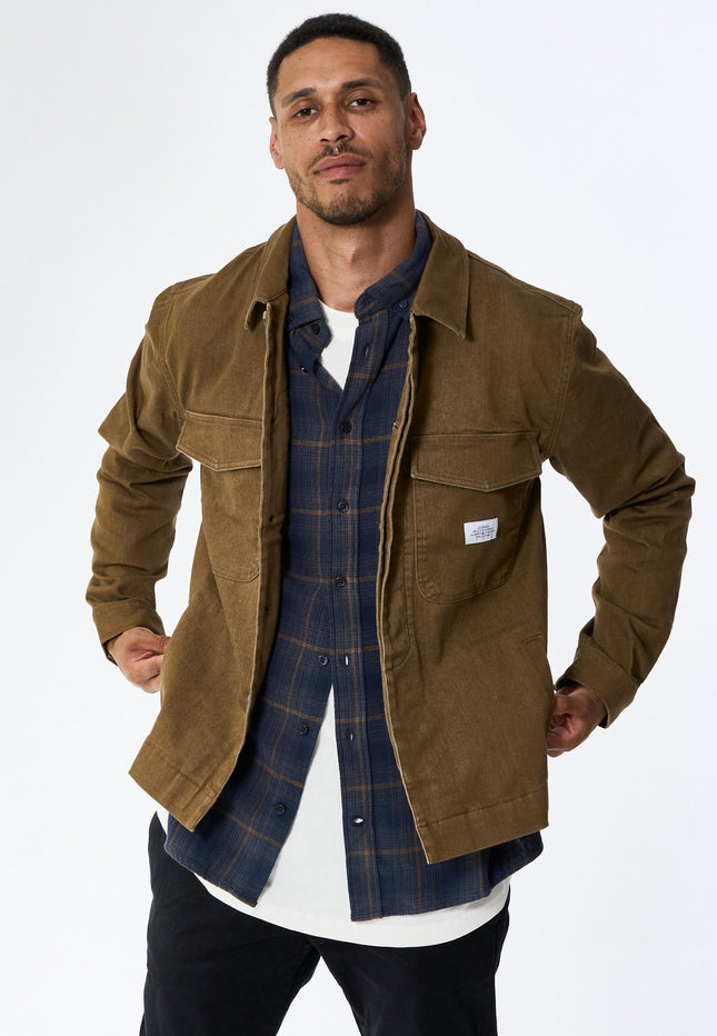 Baton Jacket - Brown Denim