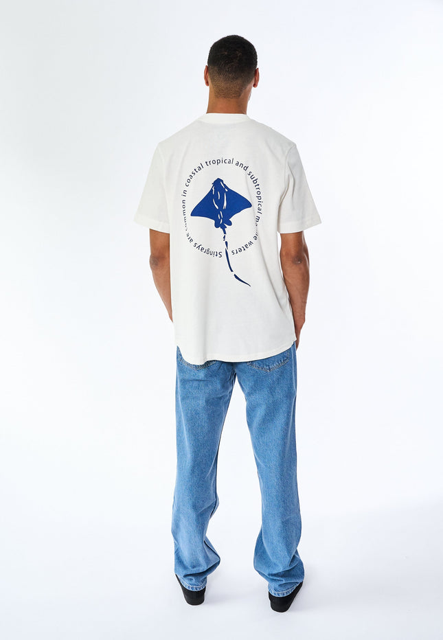 Bruce Stingray back print tee - Snow White
