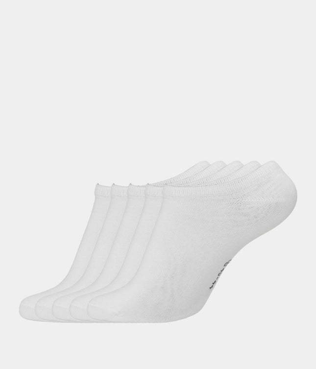 5 par hvide footies i bambus